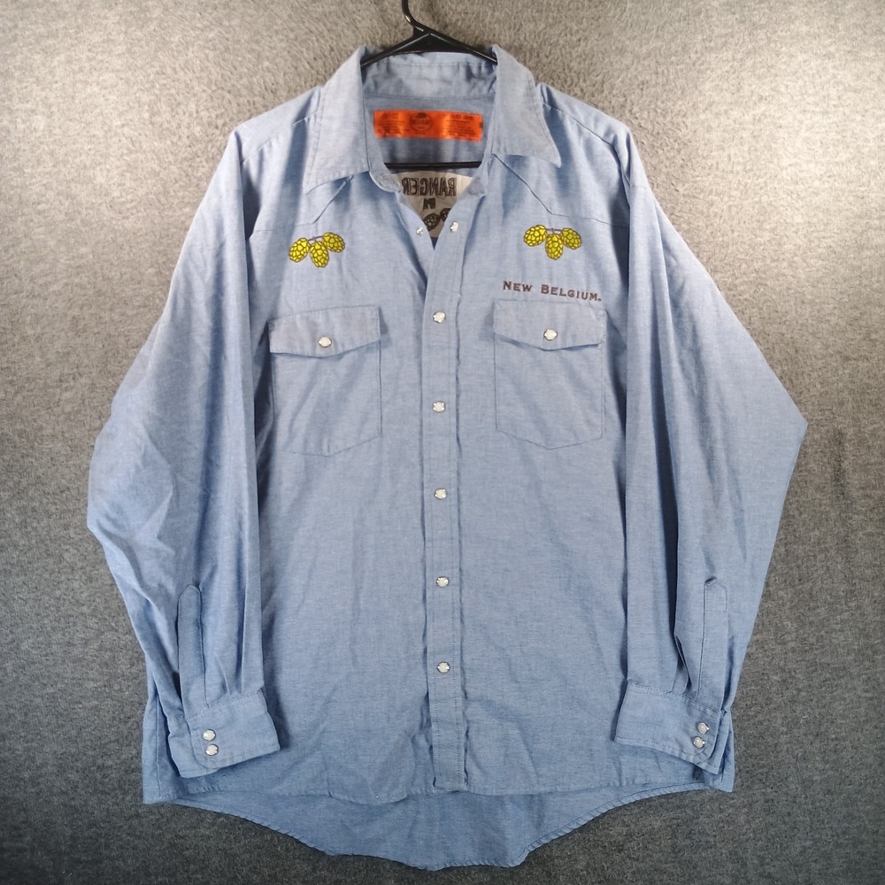 VTG Red Kap New Belgium Ranger IPA Shirt Men XL Blue Button Down Rare‎ Unique